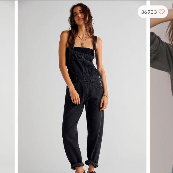 Free People Pants - free people we the free black ziggy overalls